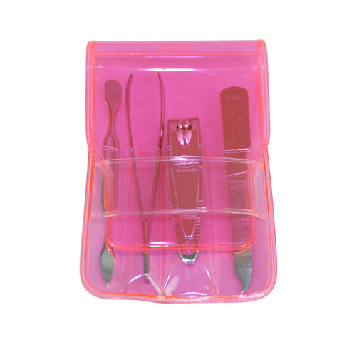 Three Seven, Nail Clipper Set 4pcs DS-84, MADE IN KOREA (Pink), Free shipping (Excluding HI, AK)